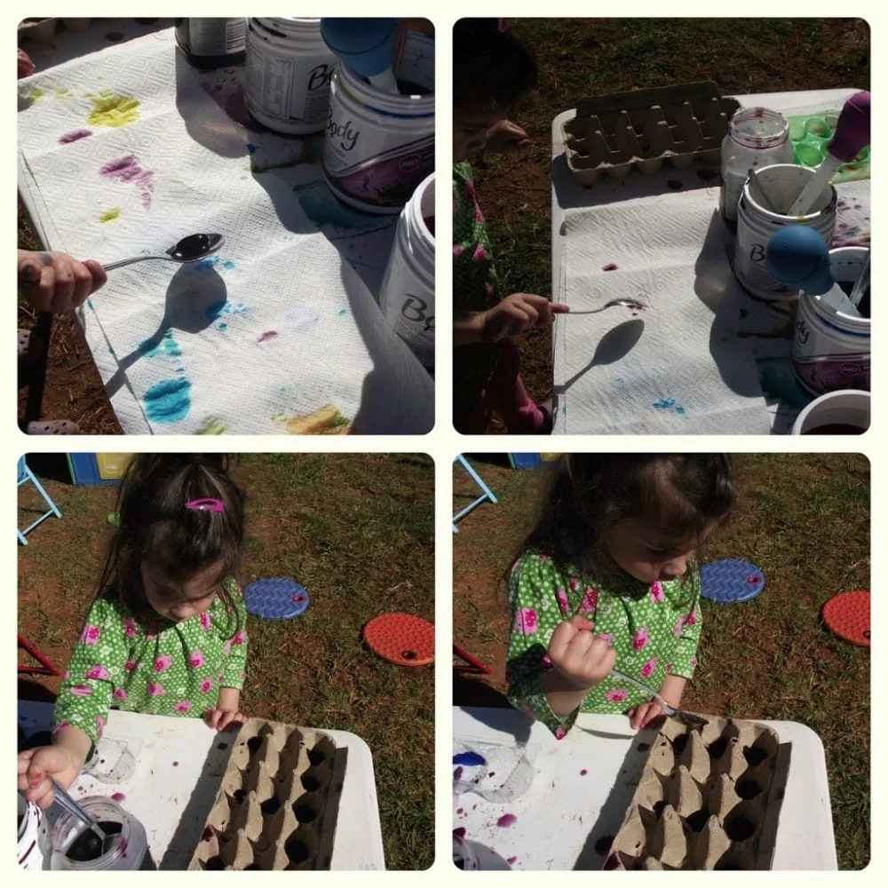 Straws and Spools Fine Motor Activity - My Bored Toddler