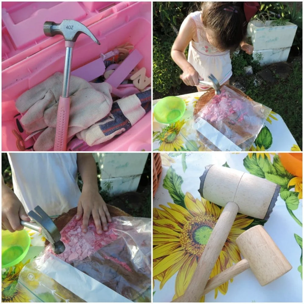 Chalk paint - make your own for fine motor and sensory play.