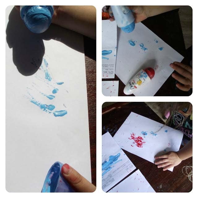 Painting with Roll-on Deodorant Bottles