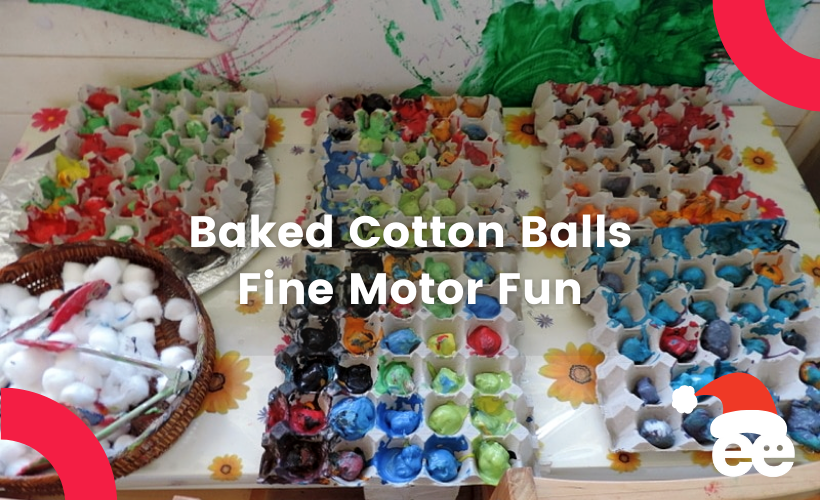 Fun Fine Motor Ideas with Baked Cotton Balls.. - The Empowered